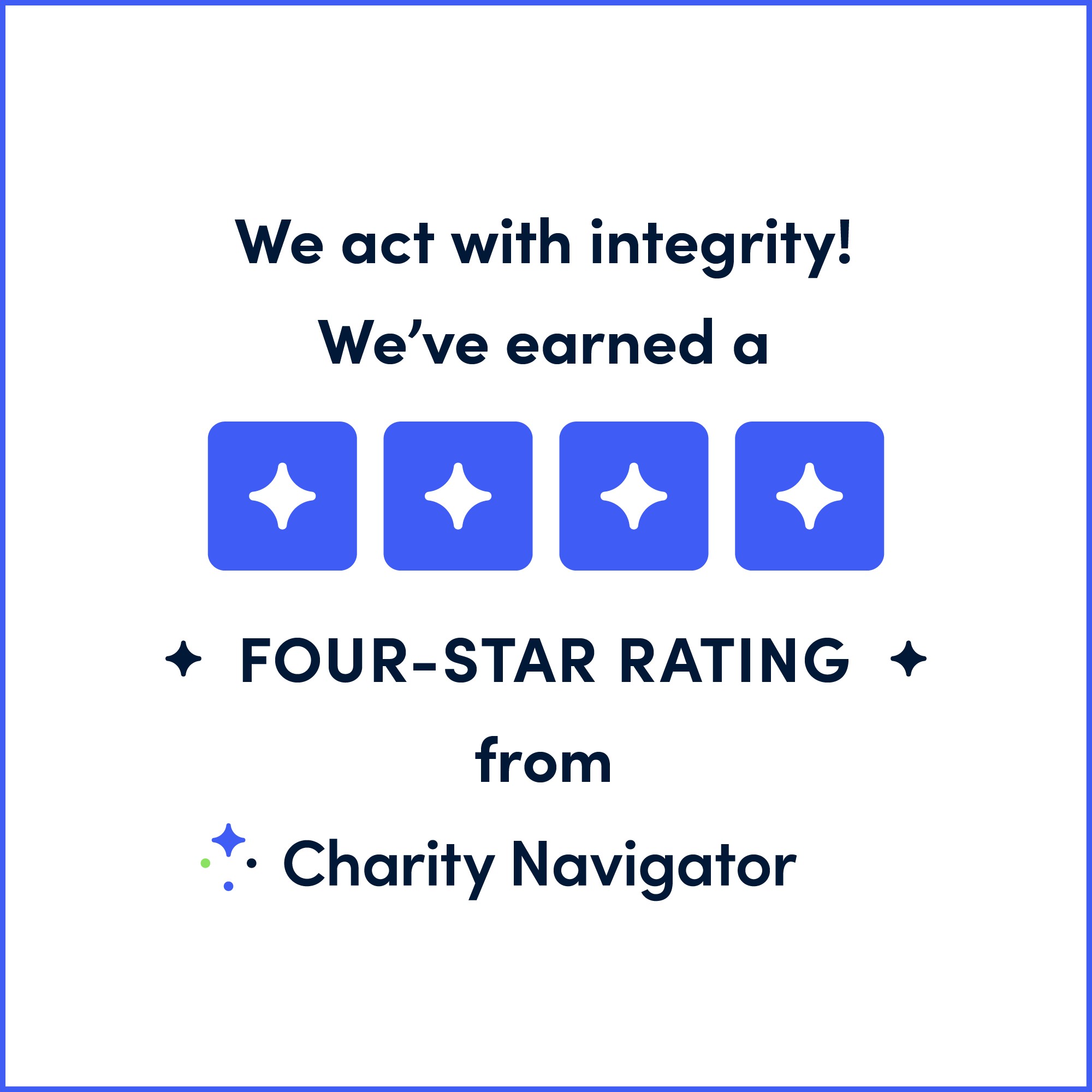 Charity Navigator Three-Star Rating